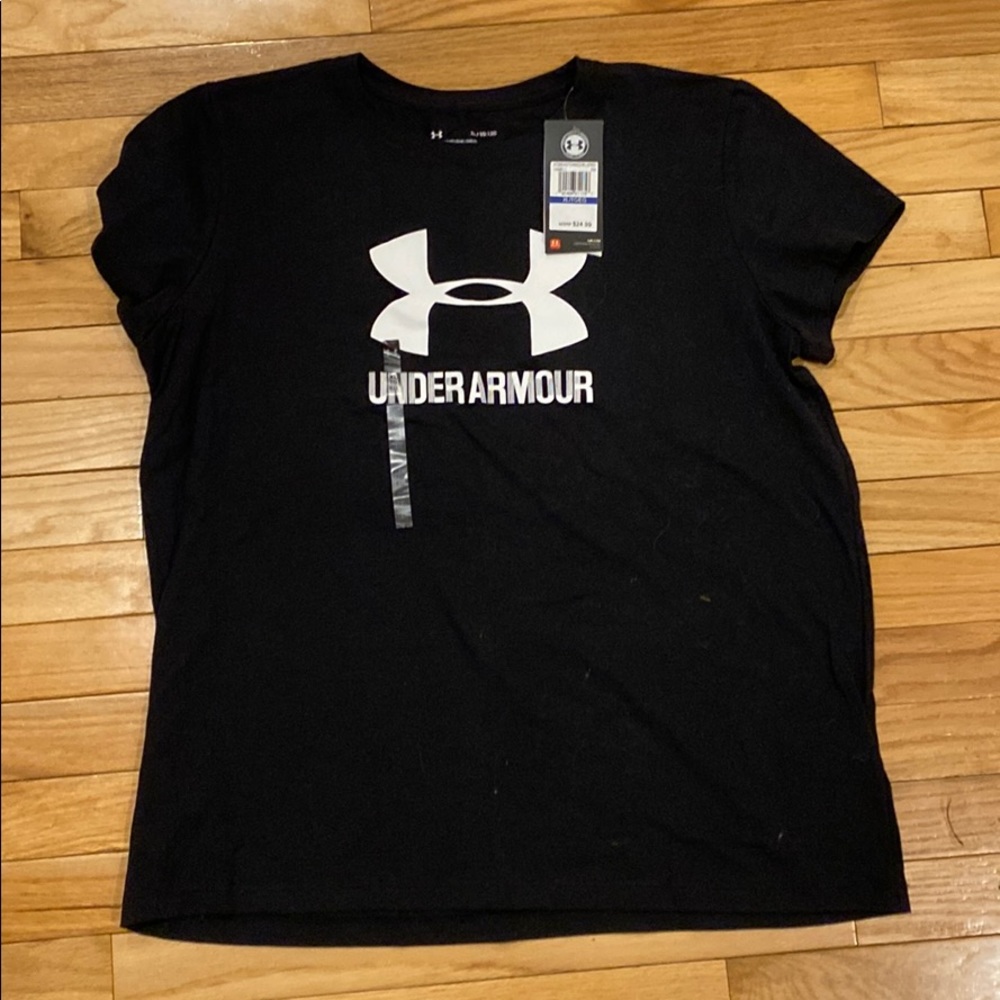 Under Armour womens XL tshirt black NWT